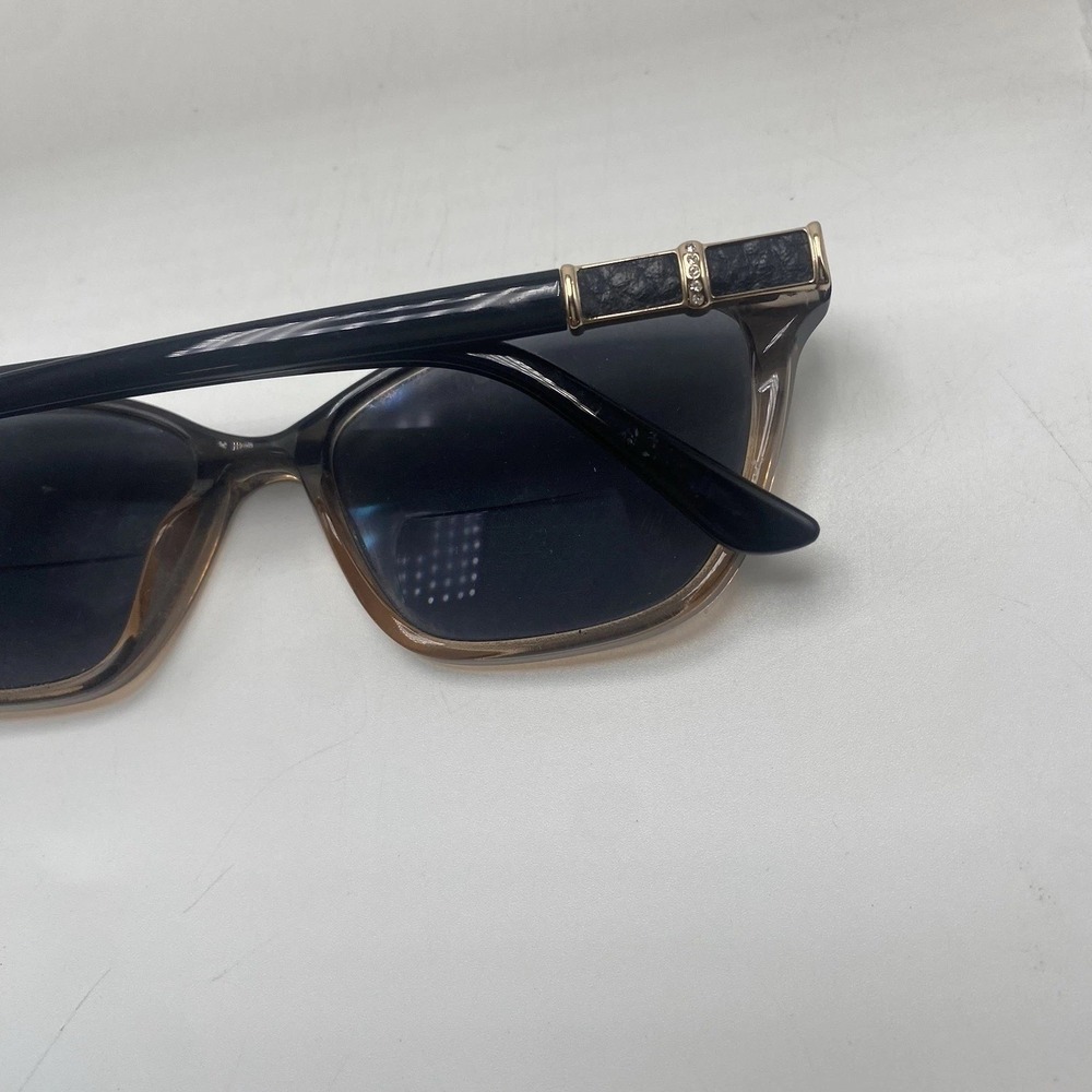 Badgley Mischka Sunglasses Women FRAME ONLY Cat Eye Black Brown 649 - Picture 7 of 15